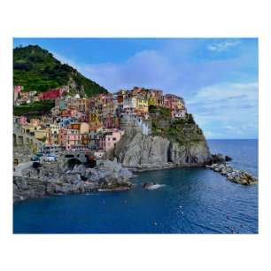 Póster Manarola Cinq Terre Itália Europa Aldeia Costeira