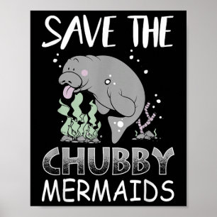 Poster Manatear Camisa Do Dia Da Terra Salvar As Sereias 