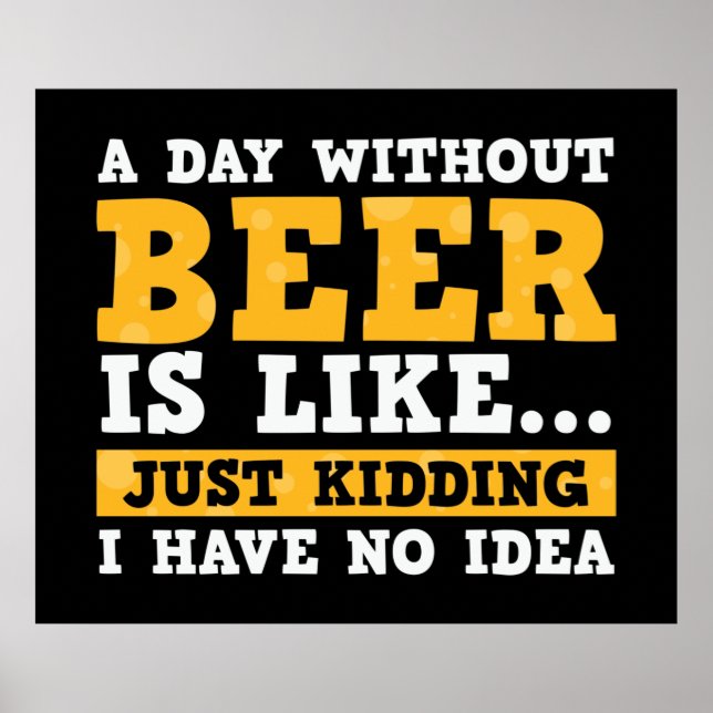 Poster mancaverna de bar de cerveja engraçada (Frente)