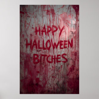Poster Mancha Sangrenta Dramático Halloween Louco na Port