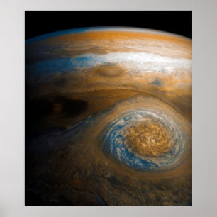 Póster Mancha Vermelha Excelente de Júpiter, de Junocam 