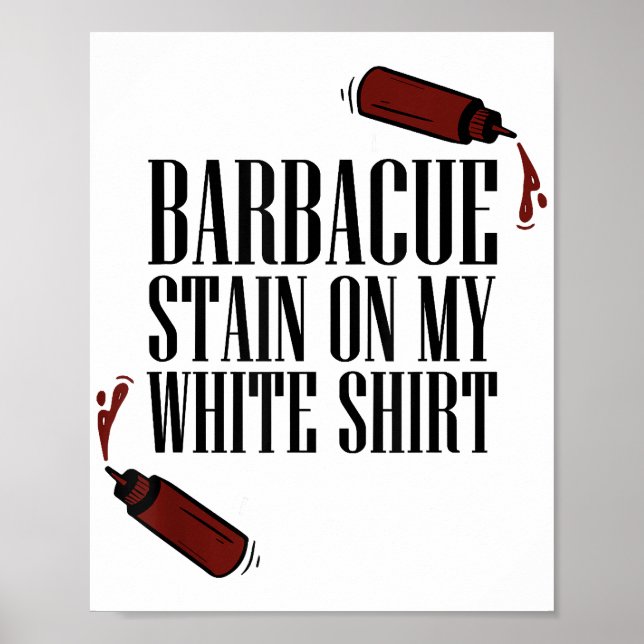 Poster Manchas de churrasco na minha cor branca (Frente)