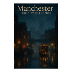 Póster Manchester – A Cidade na Névoa cena noturna