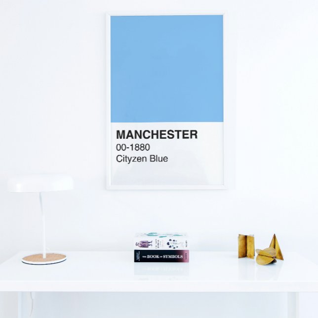 Póster Manchester Blue Cityzen - Largura do Cheio (Criador carregado)