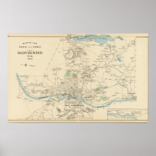 Poster Manchester, cidade do NH, cidade