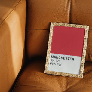 Póster Manchester Devil Red - Largura do Cheio
