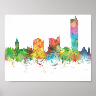 PÓSTER MANCHESTER ENGLAND SKYLINE