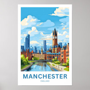 Poster Manchester England Travel Print