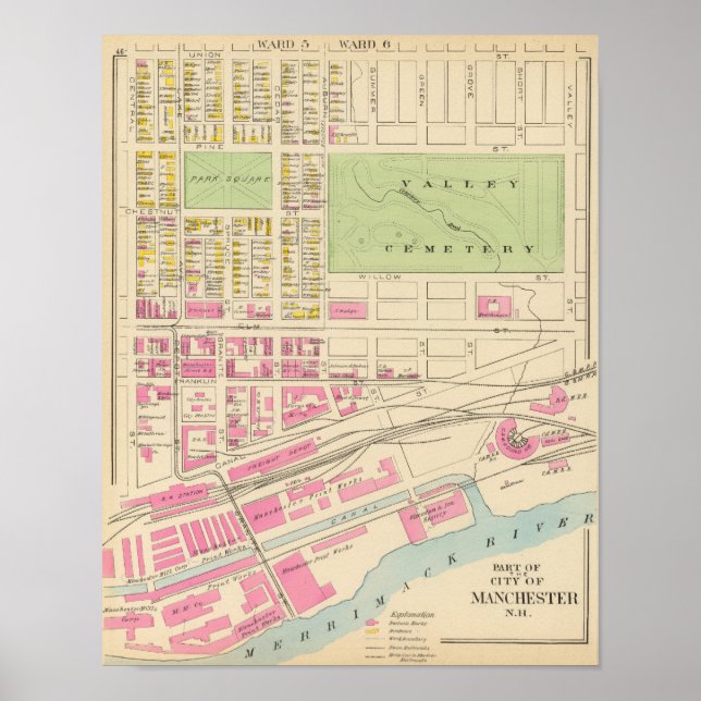 Poster Manchester, NH, parte (Frente)