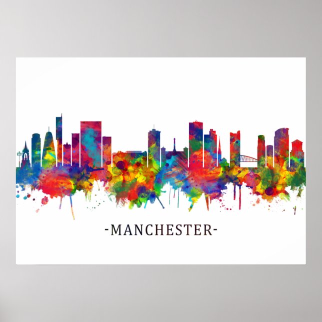 Poster Manchester Skyline (Frente)