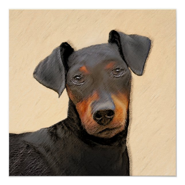 Póster Manchester Terrier Pintura Original (Frente)