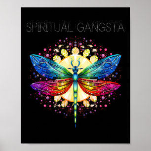 Poster Mandal de Ioga de Meditação Libélula Gangsta Espir
