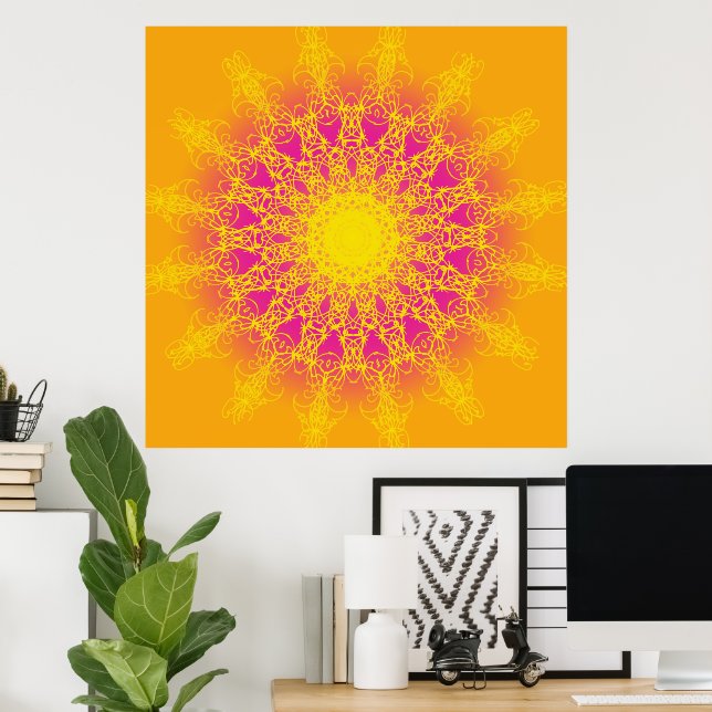 Poster Mandala (Escritório em casa)