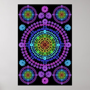 PÓSTER MANDALA 1 DO ARCO-ÍRIS