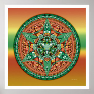 Poster Mandala 2 do círculo da colheita