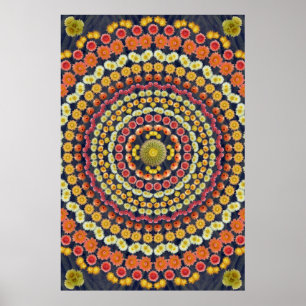 PÓSTER MANDALA 3 DO CACTO DE TAMBOR