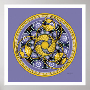 Póster Mandala 5 do círculo da colheita