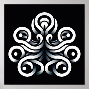 Poster Mandala Abstrato Geométrico Sagrado Zen Minimalist