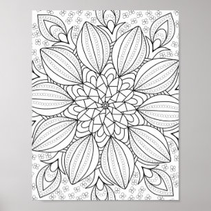 Poster Mandala Adulto Colorido Cor Do Pordão Isto