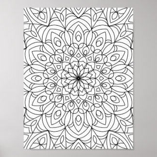 Poster Mandala Adulto Colorido Cor Do Pordão Isto