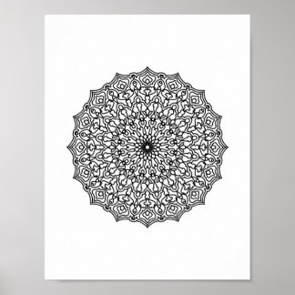 Poster Mandala Adulto Colorido Cor Do Pordão Isto