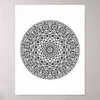 Poster Mandala Adulto Colorido Cor Do Pordão Isto