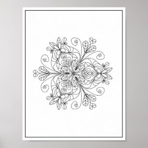 Poster Mandala Adulto Colorido Cor Do Pordão Isto