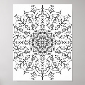 Poster Mandala Adulto Colorido Cor Do Pordão Isto