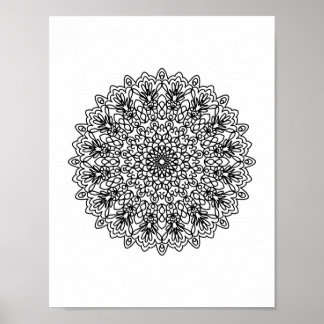 Poster Mandala Adulto Colorido Cor Do Pordão Isto