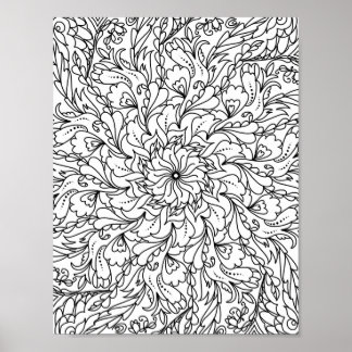 Poster Mandala Adulto Colorido Cor Do Pordão Isto