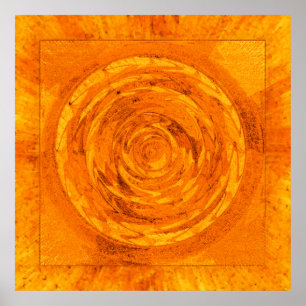 Poster Mandala alaranjada