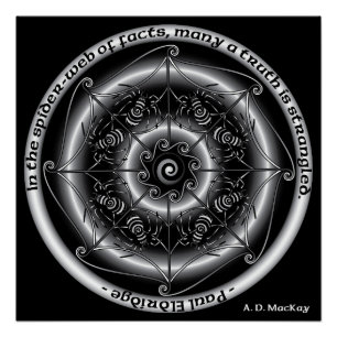 Póster Mandala celta da aranha