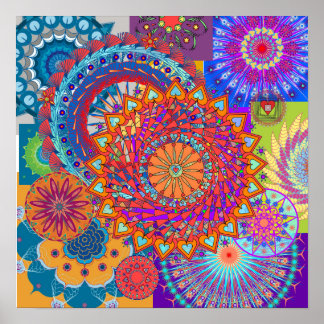 Póster Mandala Collage
