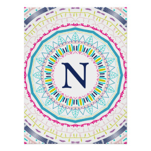 Póster mandala colorida