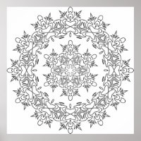 Mandala Coração de Borboleta com Florescências Flu