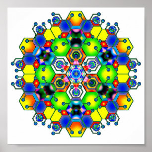 Poster Mandala cósmica 1