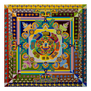 Póster Mandala cultural cruzada