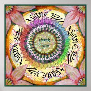 Póster Mandala da gratitude