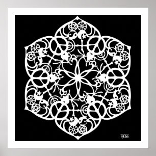 Póster Mandala da paz