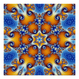 Póster Mandala da vida do oceano