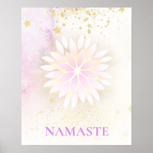 Poster *~* Mandala Dahlia Pastel Lavanda Peach AP2