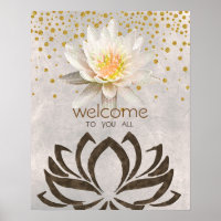 Mandala Damask Lotus Bem-Vindo Meditação Yoga
