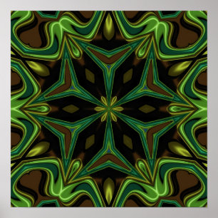 Poster Mandala das curvas e dos ângulos