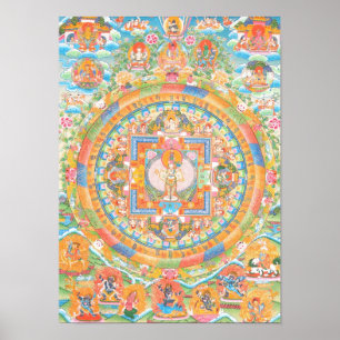 Póster Mandala de Avalokiteshvara