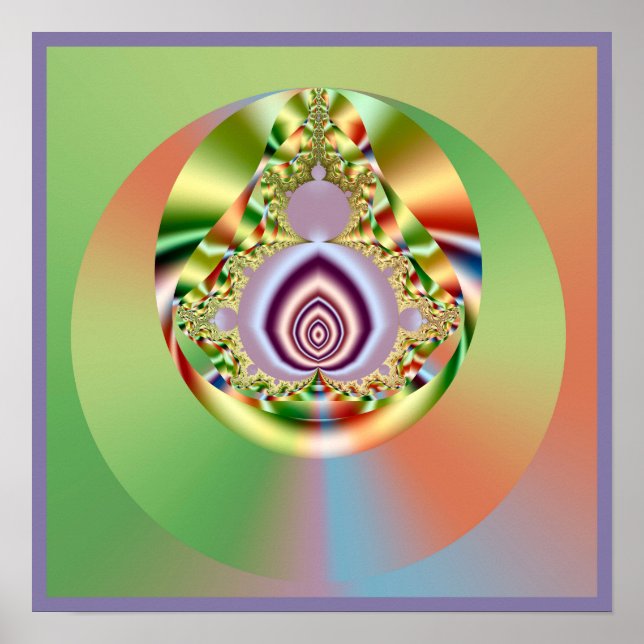 Poster Mandalá de Mandelbrot (Frente)