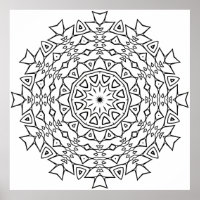 Mandala de Núcleo Estelar com Geometria Tribal Ang