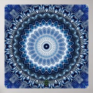 Póster Mandala de prata 2 das ondinhas
