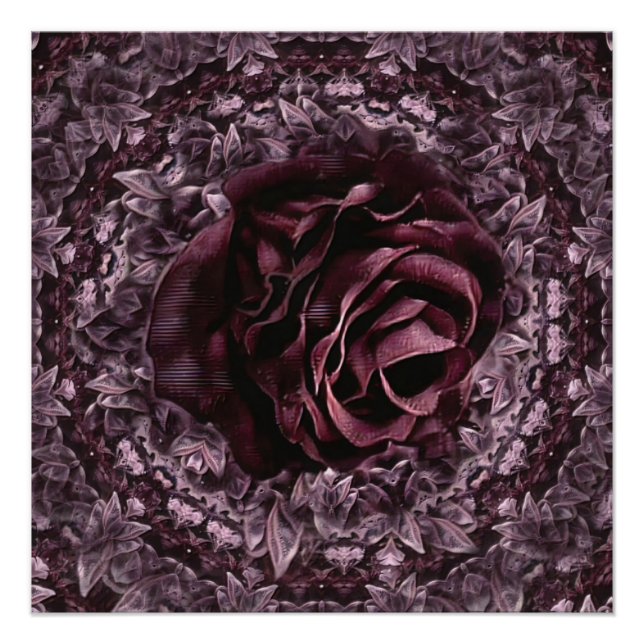 Póster Mandala de Rosa  (Frente)