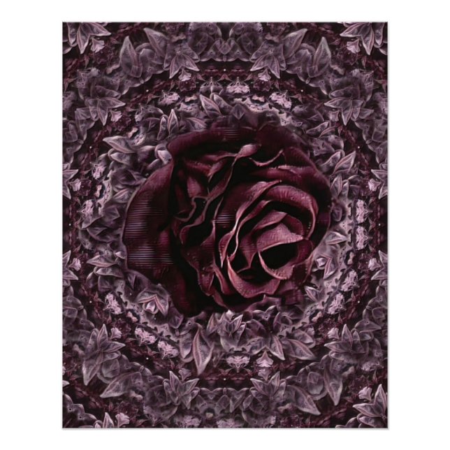 Póster Mandala de Rosa  (Frente)