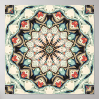 Poster Mandala de Tons Terrosos